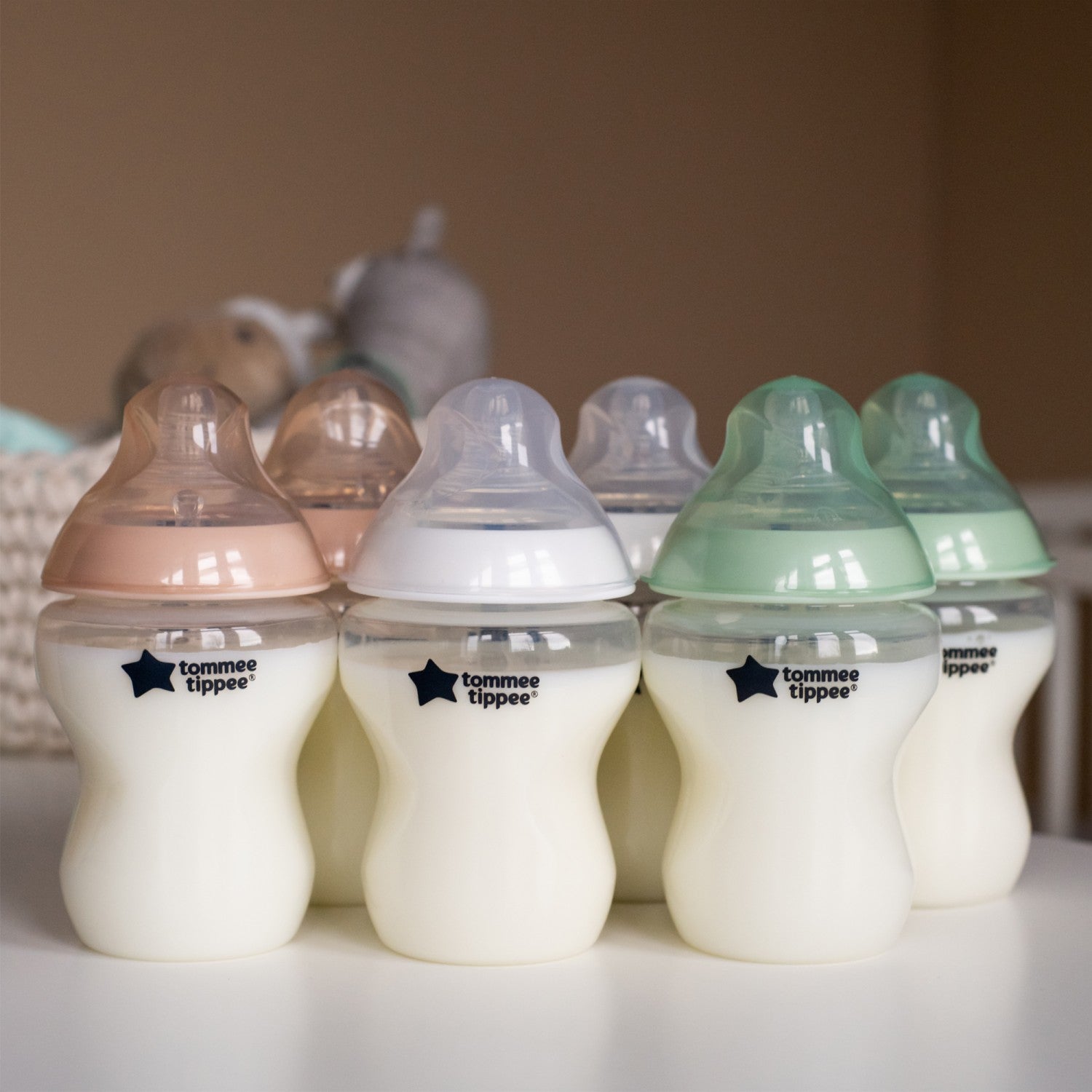 Feeding Bottles Pastel 6x260ml – Natural Start Anti-Colic Baby Bottles