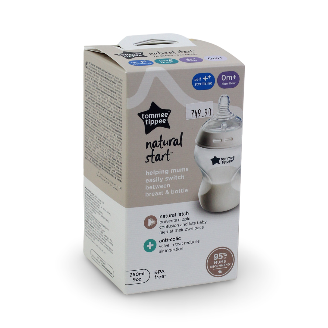 Tommee Tippee Natural Start Anti-Colic Baby Bottle 260ml - Baby Essentials