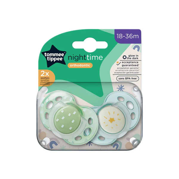 Tommee Tippee Night Time Soothers (18-36m) - 2Pcs