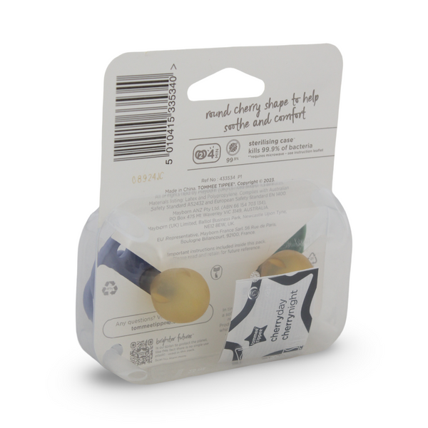 Tommee Tippee Natural Latex Cherry Soothers 18-36m