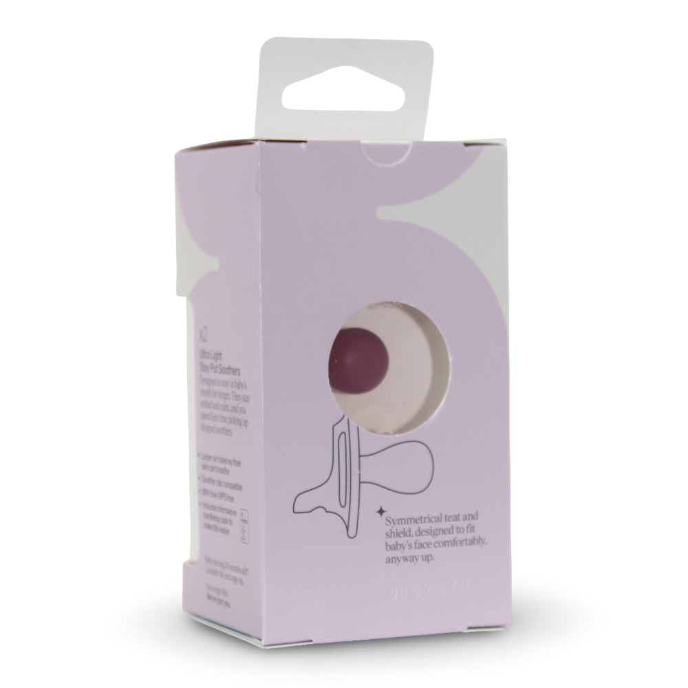 Tommee Tippee Ultra-Light StayPut Silicone Soother – 6–18 Months (Pack of 2)