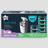 Tommee Tippee Sangenic Refill Cassette 'Twist & Click' Value Pack - 6 Pcs