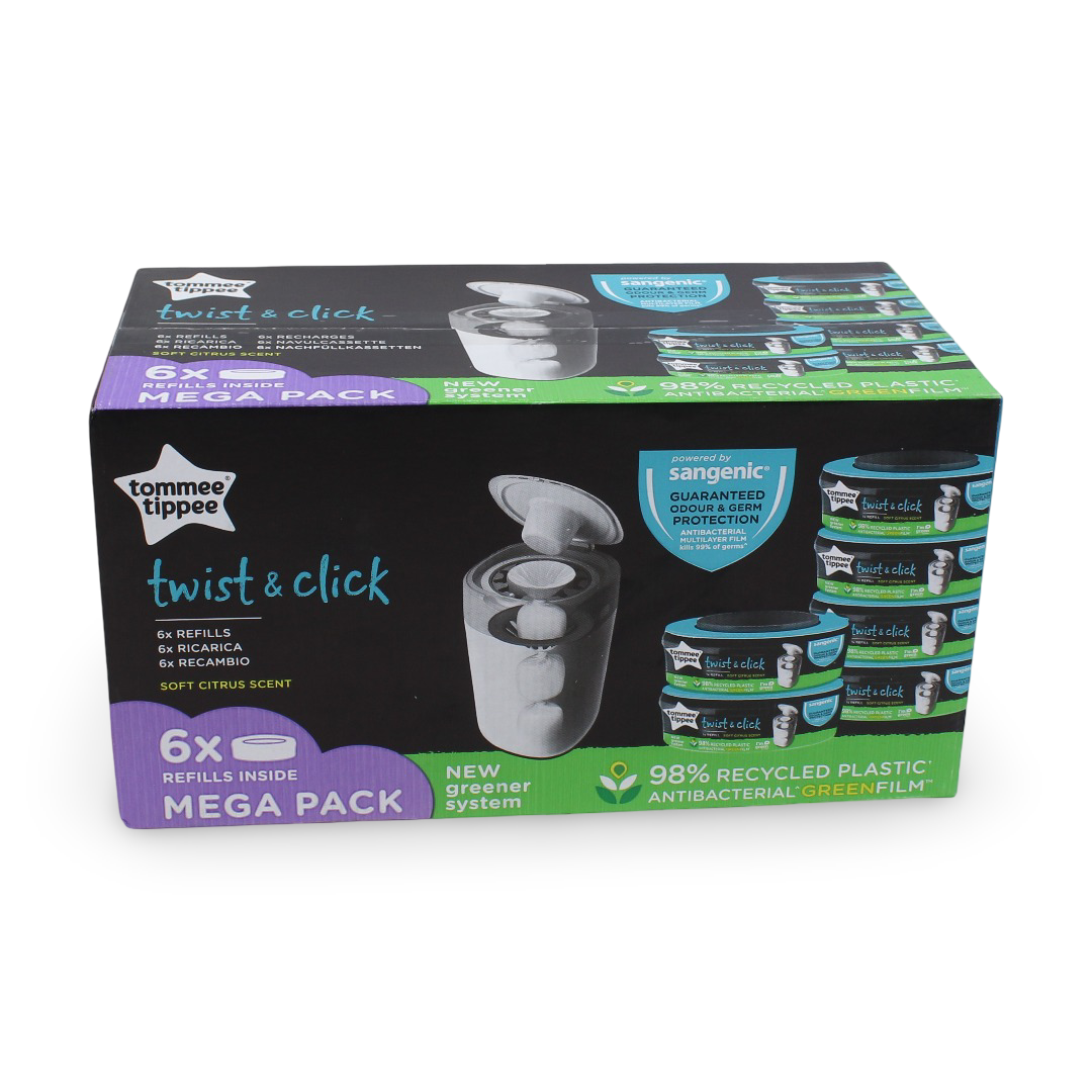 Tommee Tippee Sangenic Refill Cassette 'Twist & Click' Value Pack - 6 Pcs