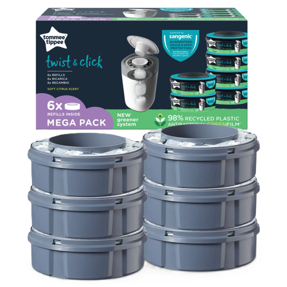 Tommee Tippee Sangenic Refill Cassette 'Twist & Click' Value Pack - 6 Pcs