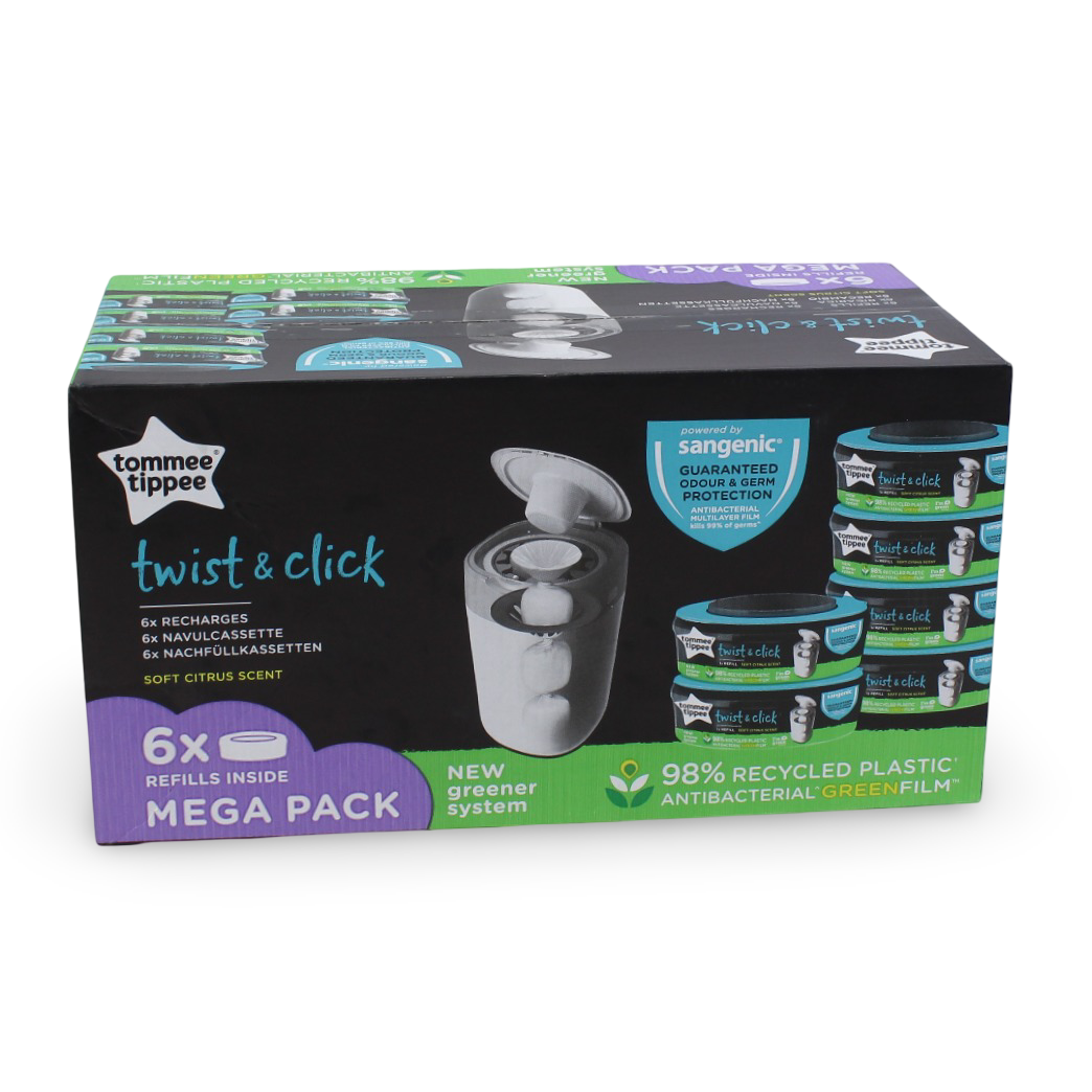 Tommee Tippee Sangenic Refill Cassette 'Twist & Click' Value Pack - 6 Pcs