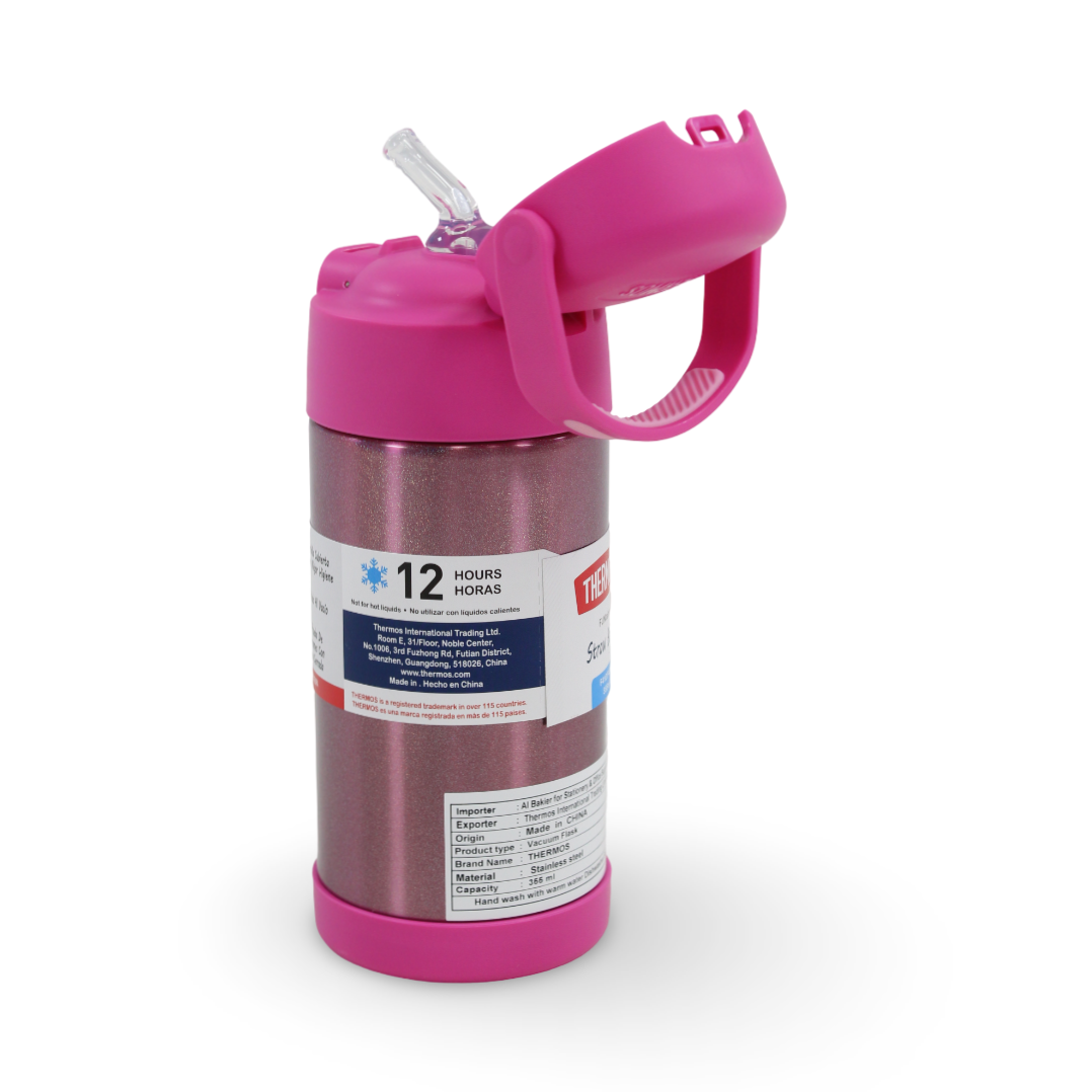 Thermos Funtainer 12-Ounce Stainless Steel Insulated Bottle 355ml – Pink