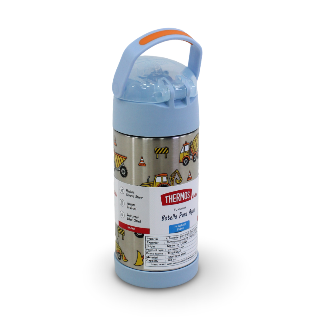 Thermos Funtainer 12-Ounce Stainless Steel Bottle 355ml – Baby Blue