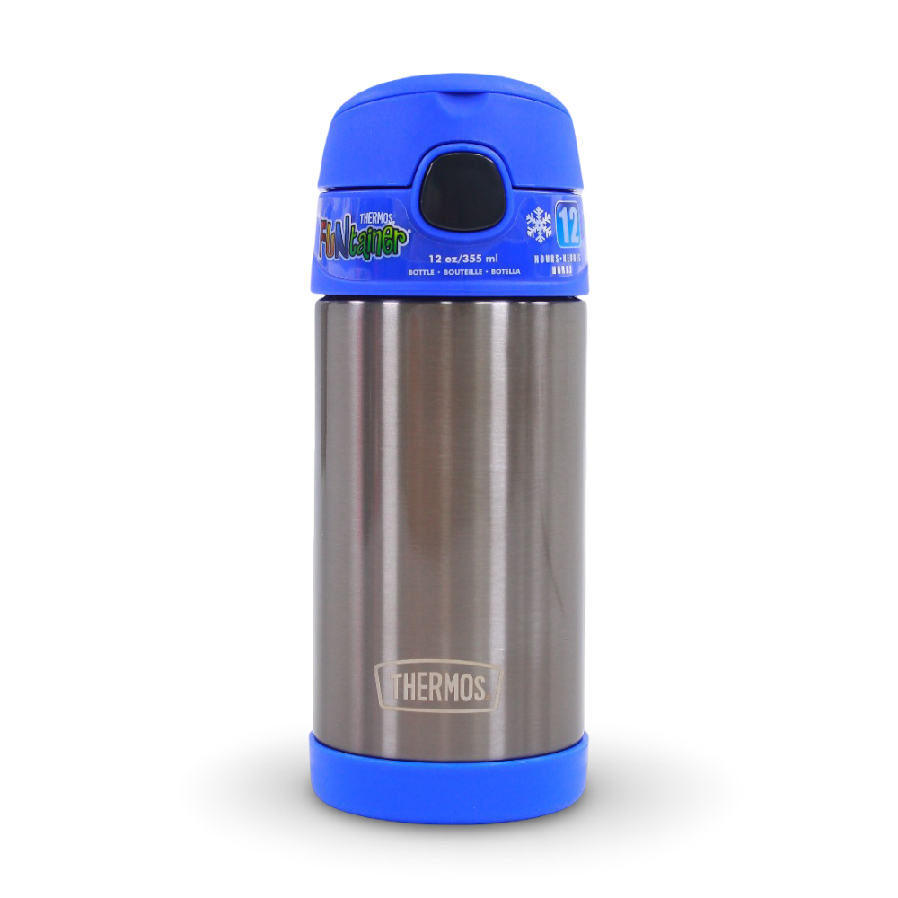 Thermos Funtainer Vacuum Insulated Straw Bottle 355ml – Smoke - School