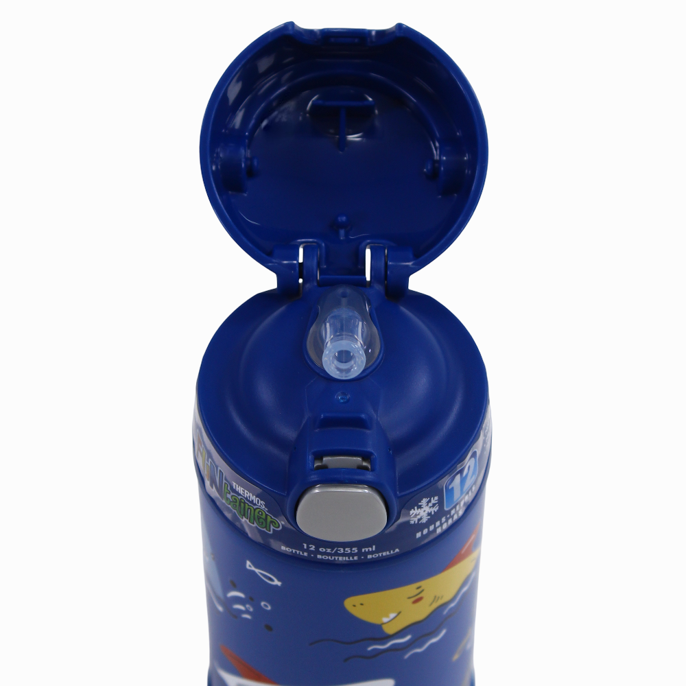 Thermos  Funtainer Vacuum Insulated Straw Bottle - Sharks (355 ml)