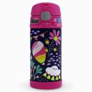 Thermos Bottle 355ml – Whimsical Clouds Stainless Steel & Straw Lid