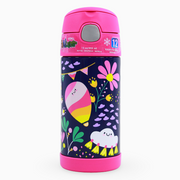 Thermos Bottle 355ml – Whimsical Clouds Stainless Steel & Straw Lid
