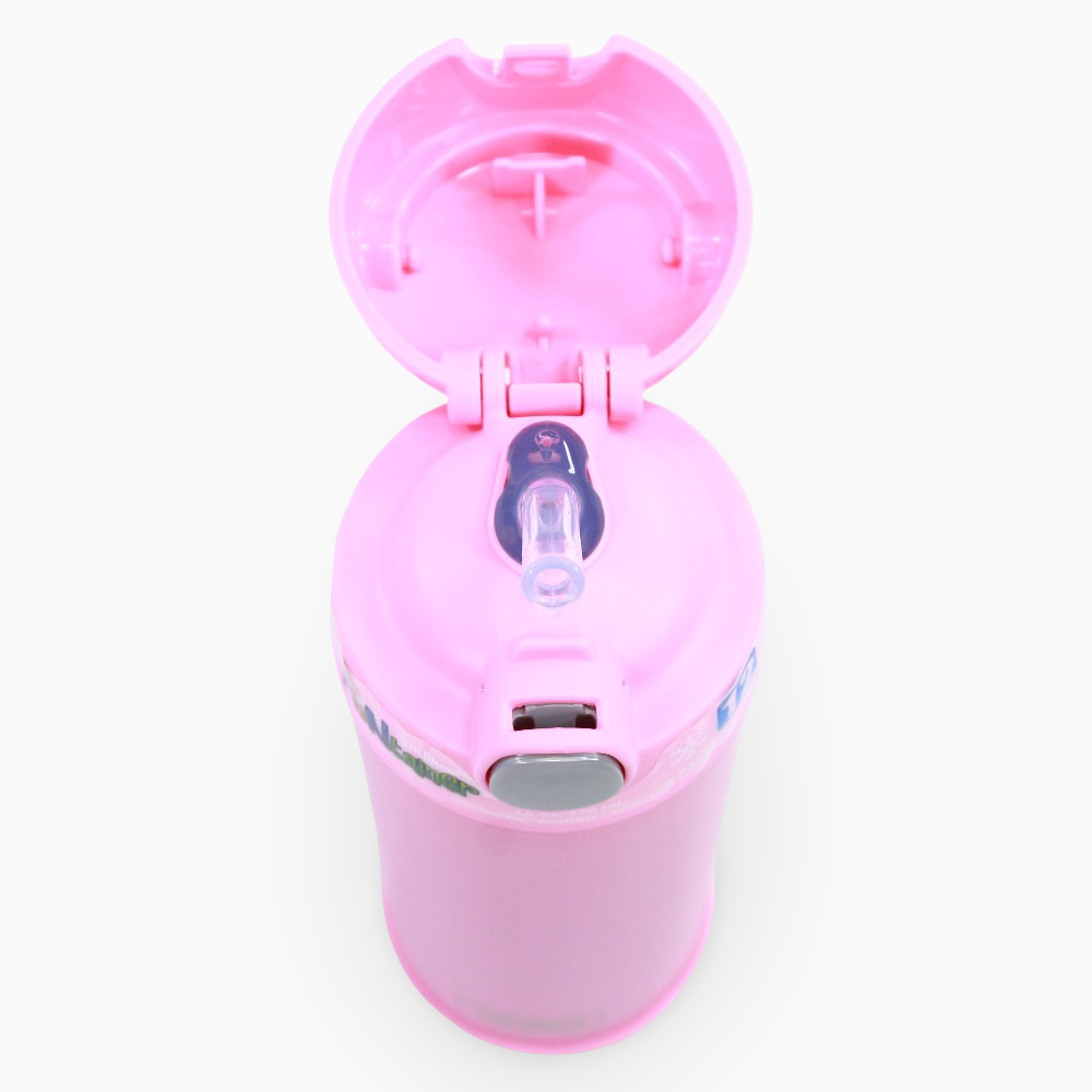 Thermos Bottle 470ml – Pink Stainless Steel & Straw Lid