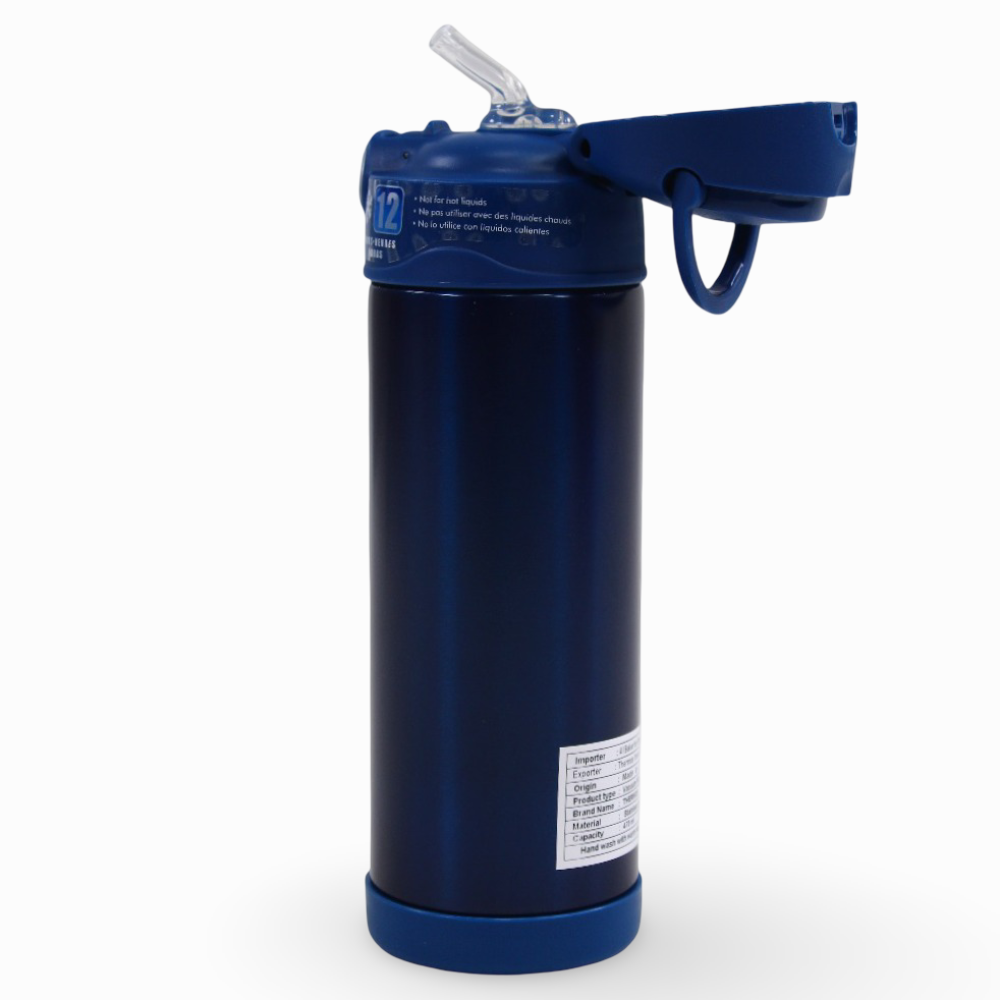 Thermos Funtainer Vacuum Insulated Straw Bottle - Navy (470 ml)