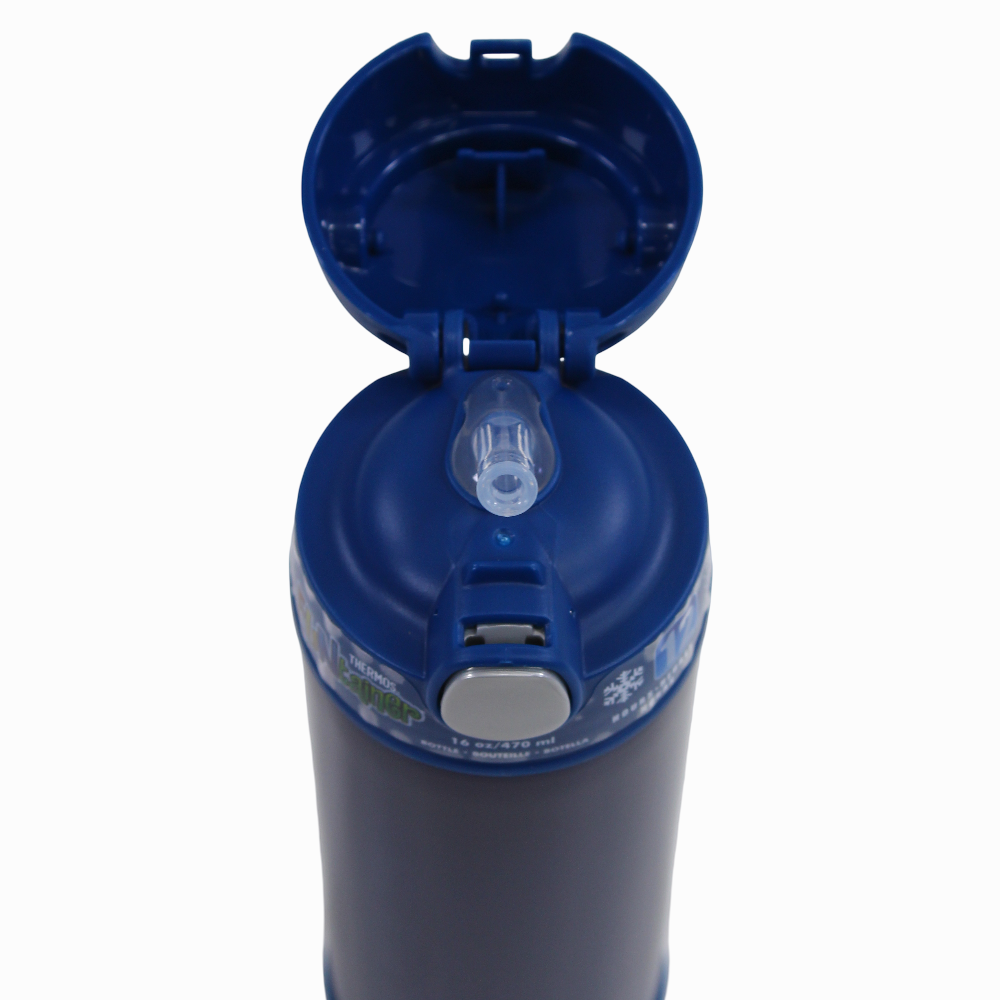 Thermos Funtainer Vacuum Insulated Straw Bottle - Navy (470 ml)