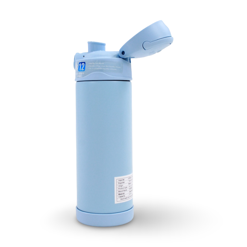 Thermos Funtainer Vacuum Insulated Straw Bottle - Glacier Blue (470 ml)