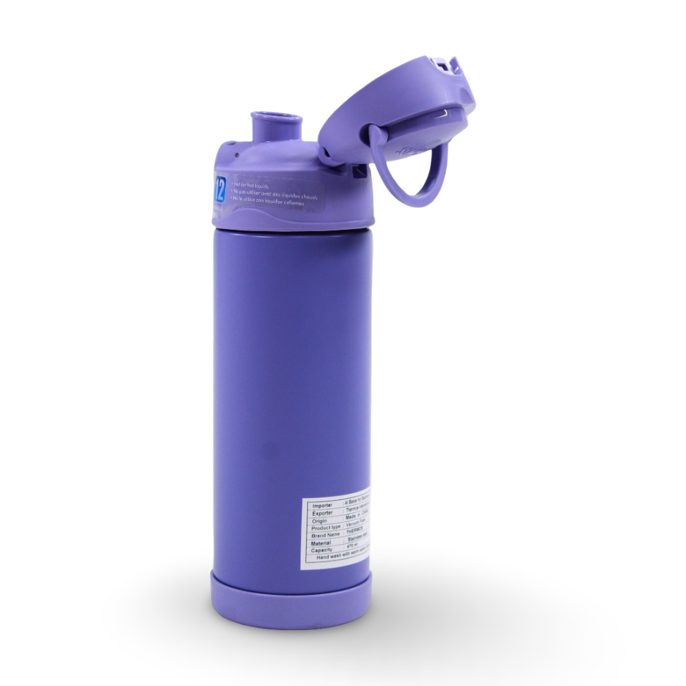 Thermos Stainless Steel Bottle with Straw 470ml – Purple