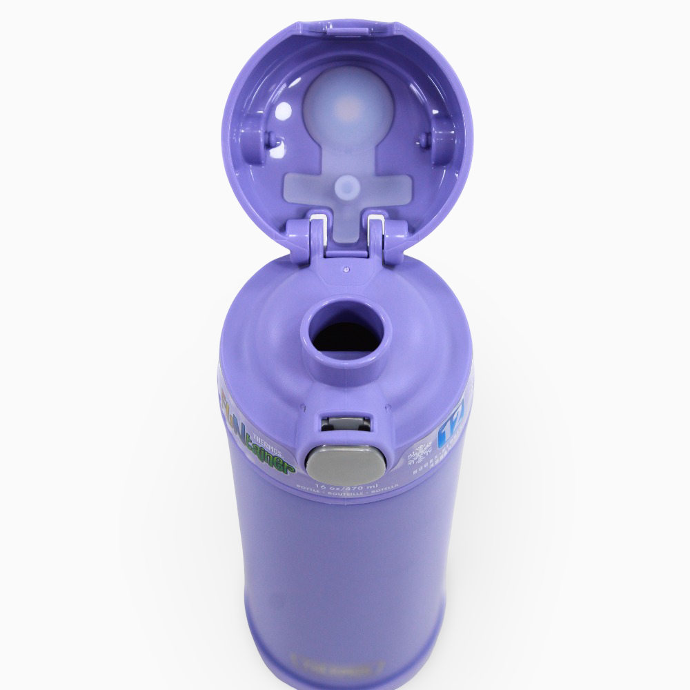 Thermos Stainless Steel Bottle with Straw – Purple (470ml)