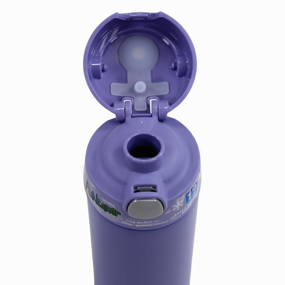 Thermos Stainless Steel Bottle with Straw 470ml – Purple
