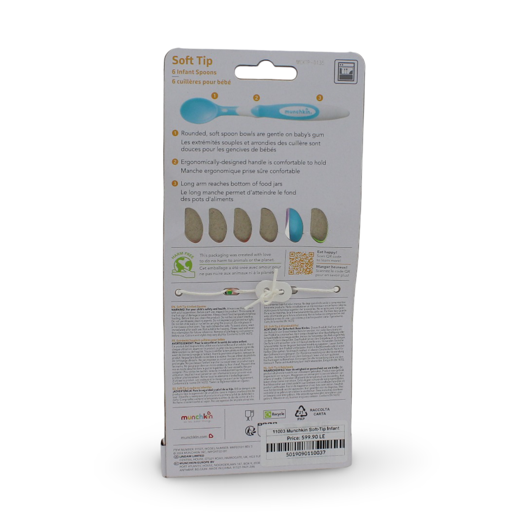 Munchkin Soft-Tip Infant Spoons – Pack of 6