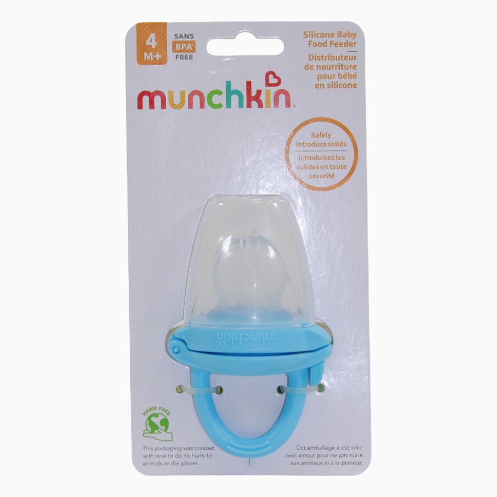 Munchkin Silicone Baby Food Feeder - Blue 4 months +