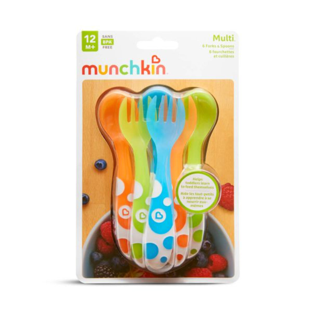 Pack of 6 – Munchkin Multi™ Forks & Spoons (12 Months+)