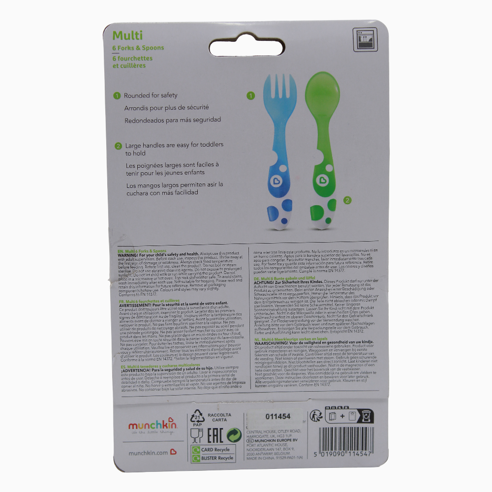 Munchkin Multi™ Forks & Spoons – Pack of 6 – 12 Months+