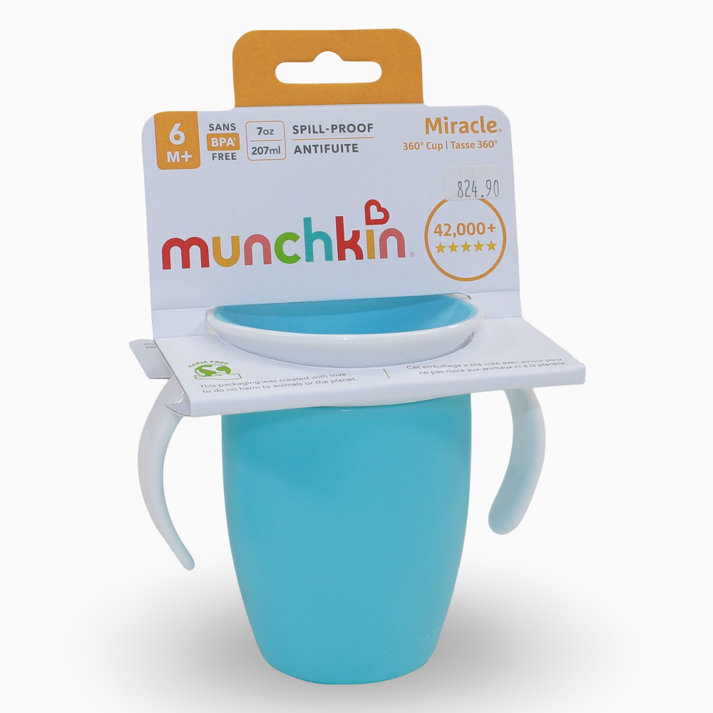 Munchkin Miracle® 360° Trainer Cup 7 oz – Blue (6 months+):