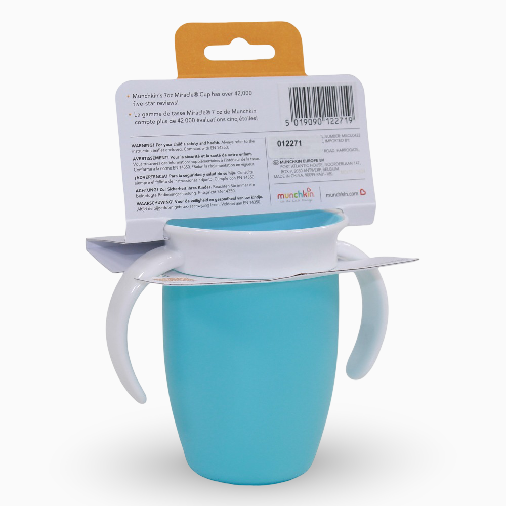 Munchkin Miracle® 360° Trainer Cup 7 oz – Blue (6 months+):