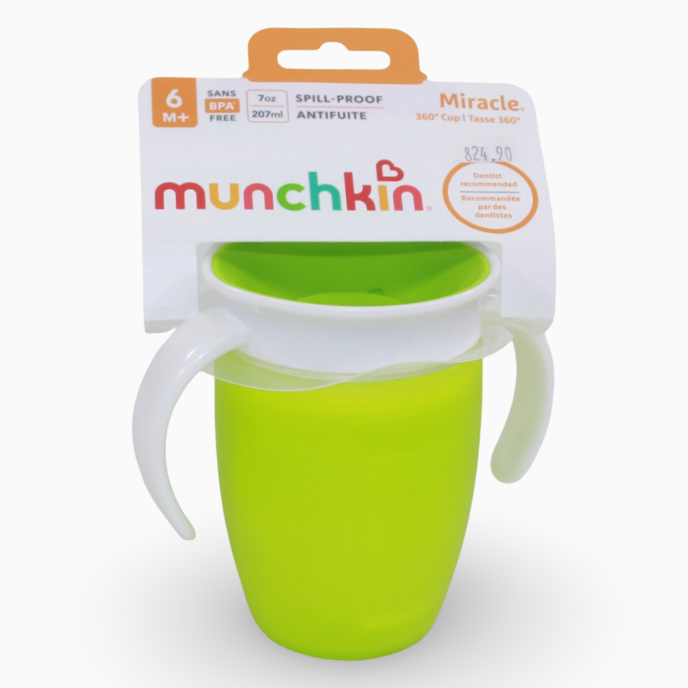 Munchkin Miracle® 360° Trainer Cup 7 oz - Green 6 months +