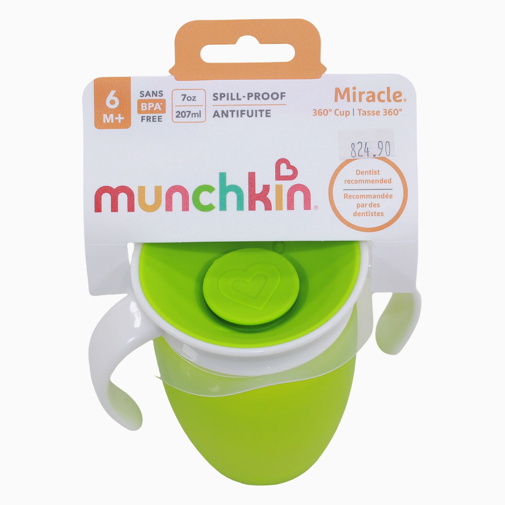 Munchkin Miracle® 360° Trainer Cup 7 oz - Green 6 months +