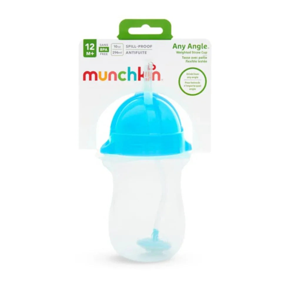 Munchkin Any Angle™ Click Lock Weighted Straw Trainer Cup 296ml - Blue (12m+)