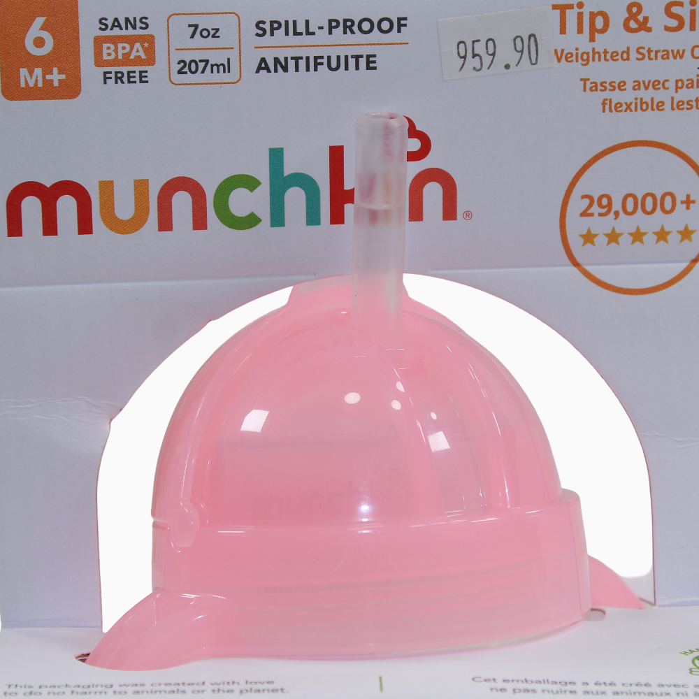 Munchkin Any Angle™ Click Lock Weighted Straw Trainer Cup 7 oz - Pink