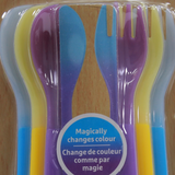 Munchkin ColorReveal™ Color Changing Toddler Forks & Spoons – Pack of 6 – 12 Months+