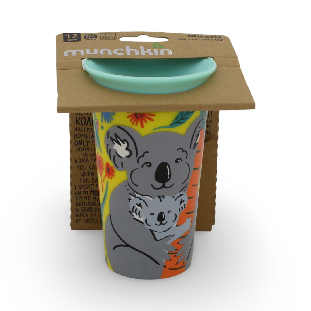 Munchkin Miracle 360° WildLove Sippy Cup +12m – Koala - Baby Essentials