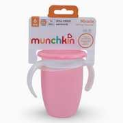 Munchkin Miracle® 360° Trainer Cup with Lid – 7 oz – Pink