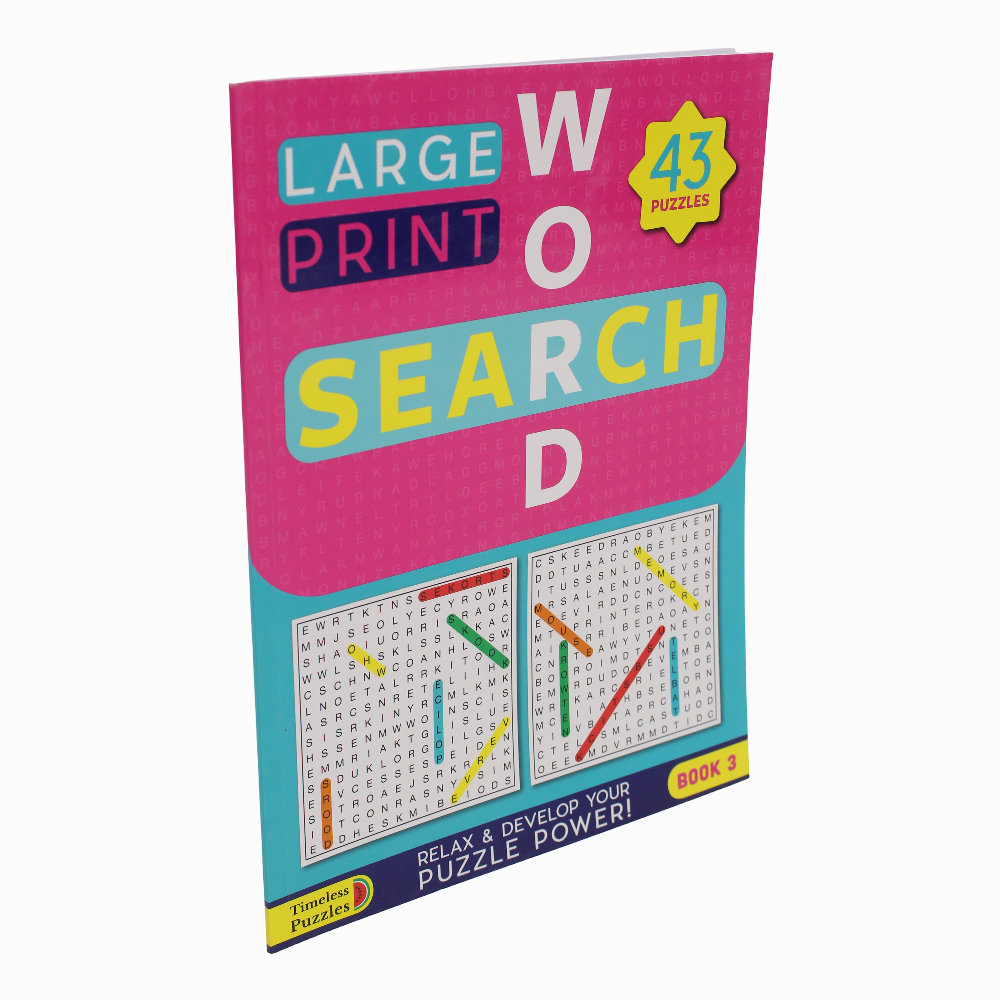 Large Print Word Search Book – 43 Puzzles