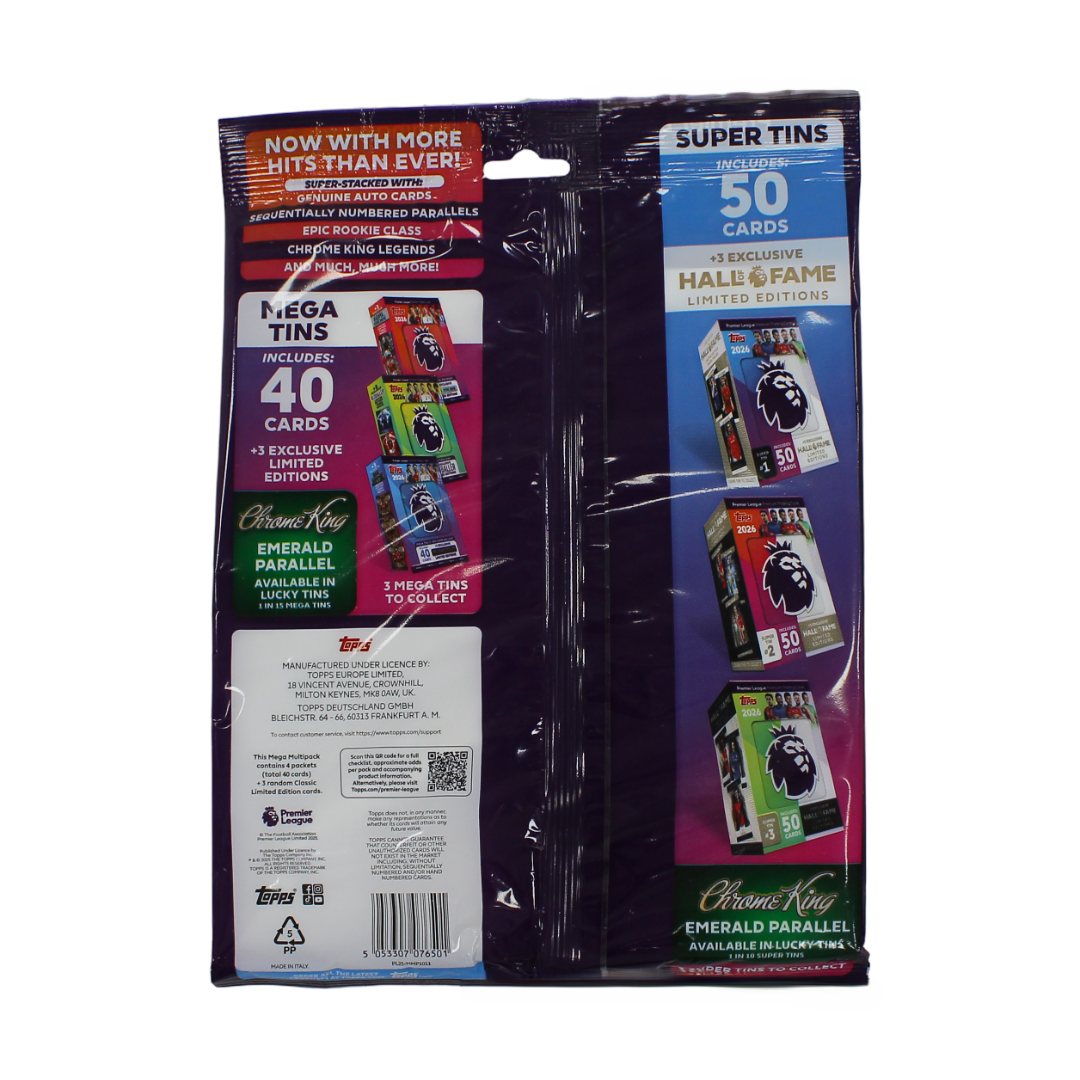 Topps Premier League 2026 – Mega Multi Pack