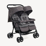 Joie Aire Twin Stroller - Lightweight Double Stroller Dark Pewter