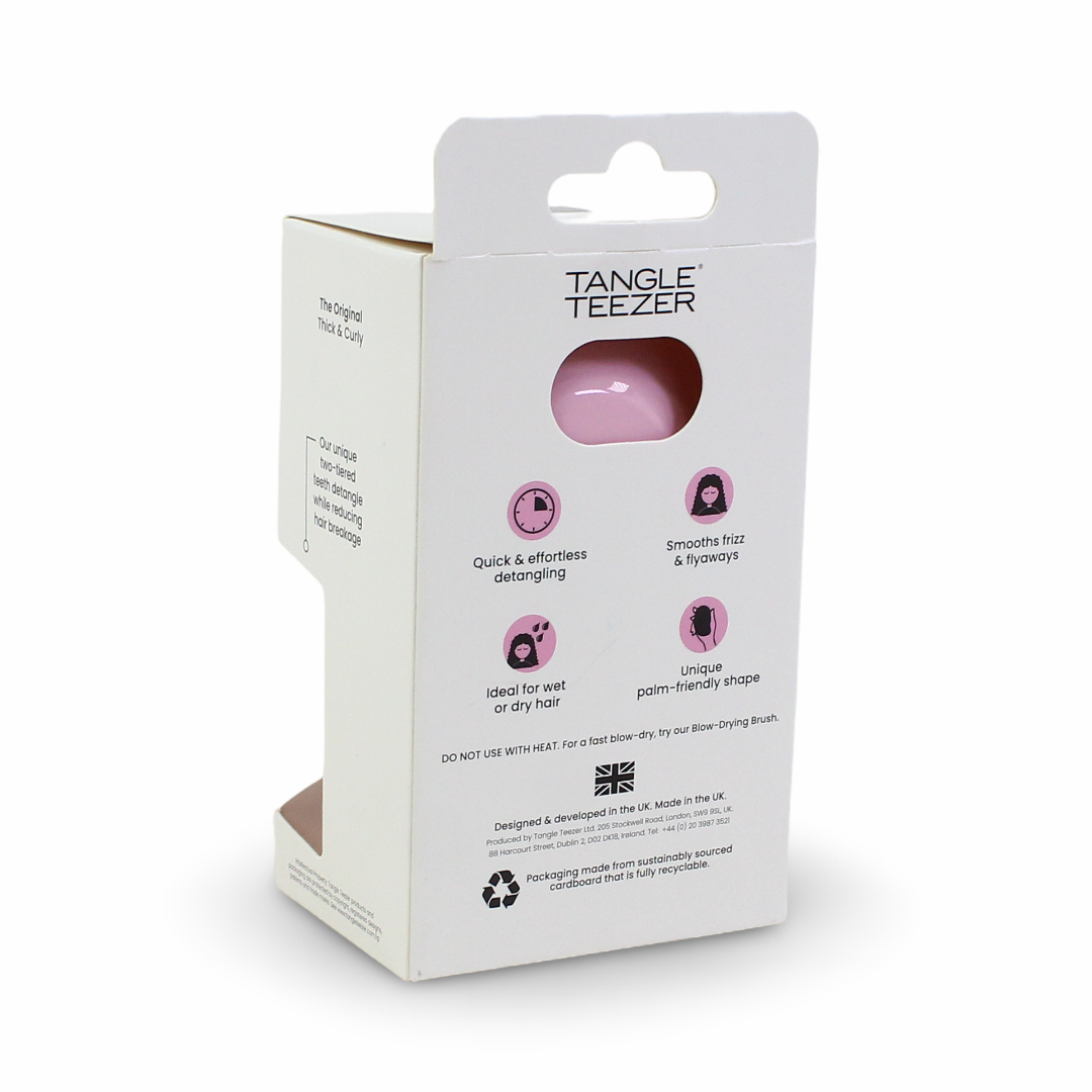 Tangle Teezer فرشاة فك تشابك الشعر الأصلية للشعر الكثيف والمجعد - وردي