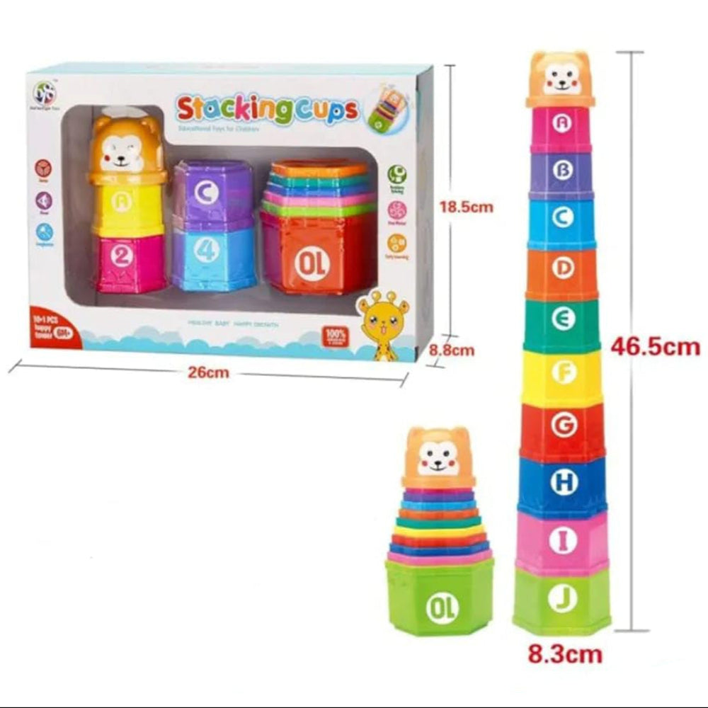 Stacking Cups Educational Toy Set – 11 Pcs