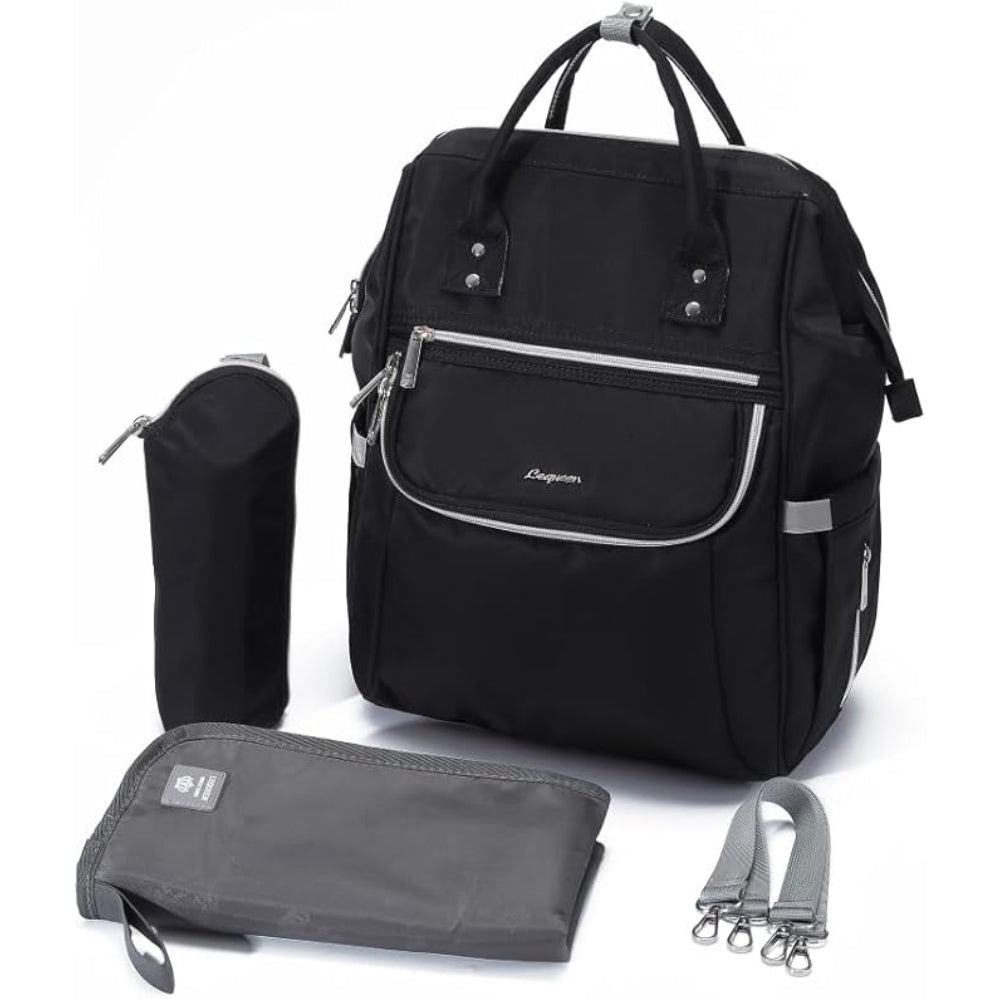 LeQueen Diamond 7th Edition Soft Waterproof Diaper Bag - Black