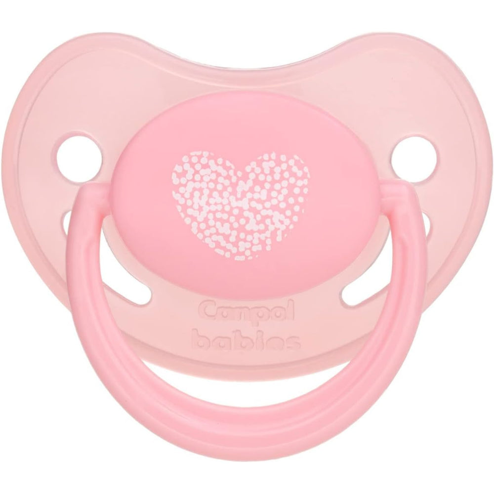 Canpol Babies Silicone Angled Soother  6–18 Months – Pink