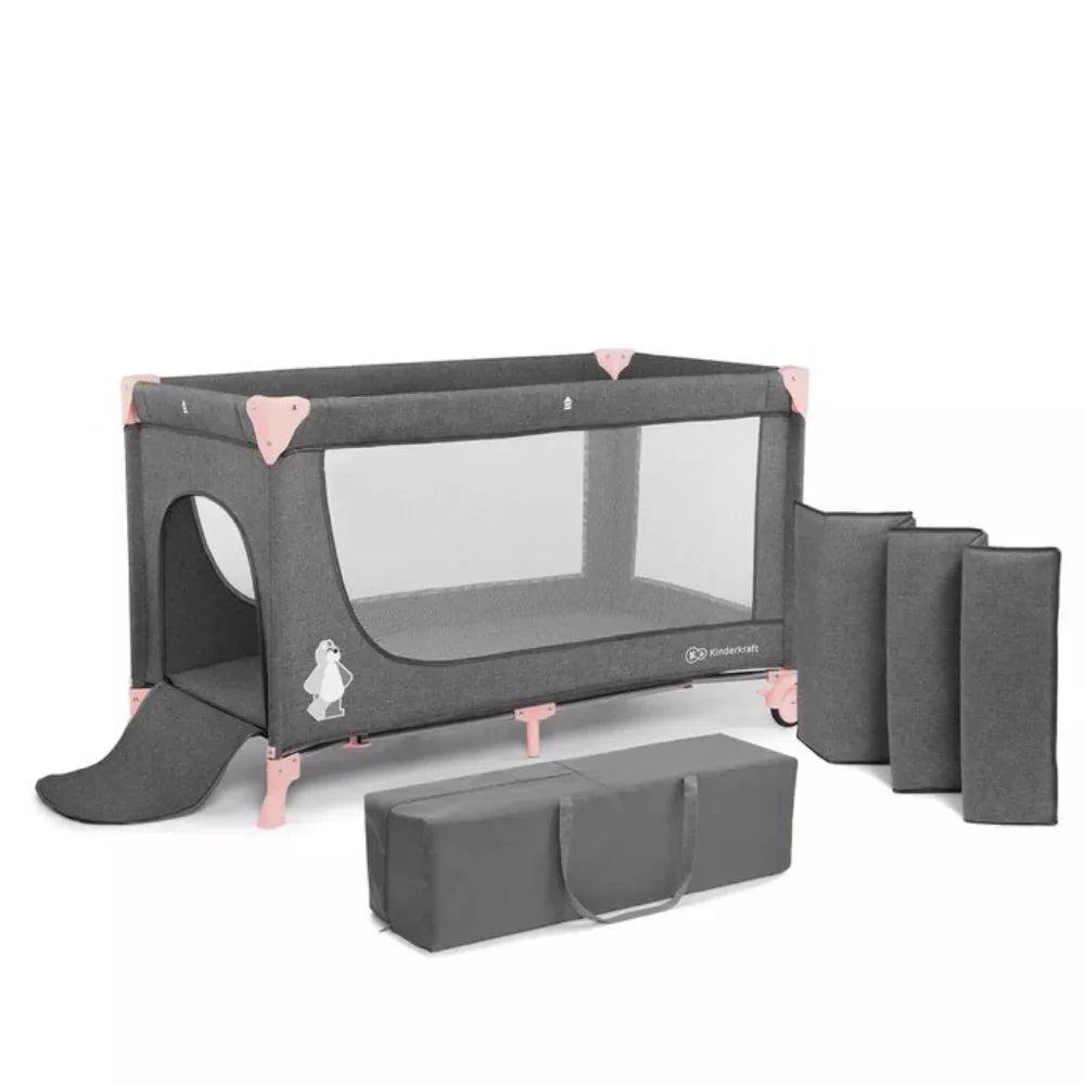 Kinderkraft Joy Folding Bed - Pink