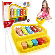 Huanger Vocal Piano and Xylophone Musical Toy – Yellow