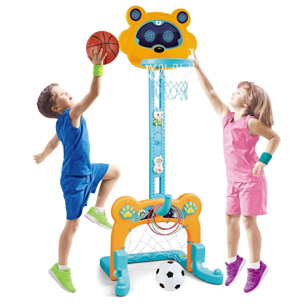 Children's Sports Activity Set 4-in-1 (Basketball, Football ,Soccer, and Bowling) – Aqua