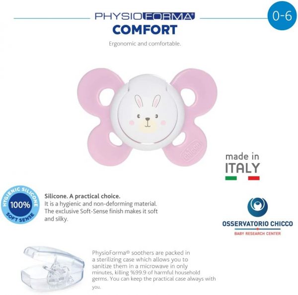 Silicone Physio Comfort Soother 0-6M
