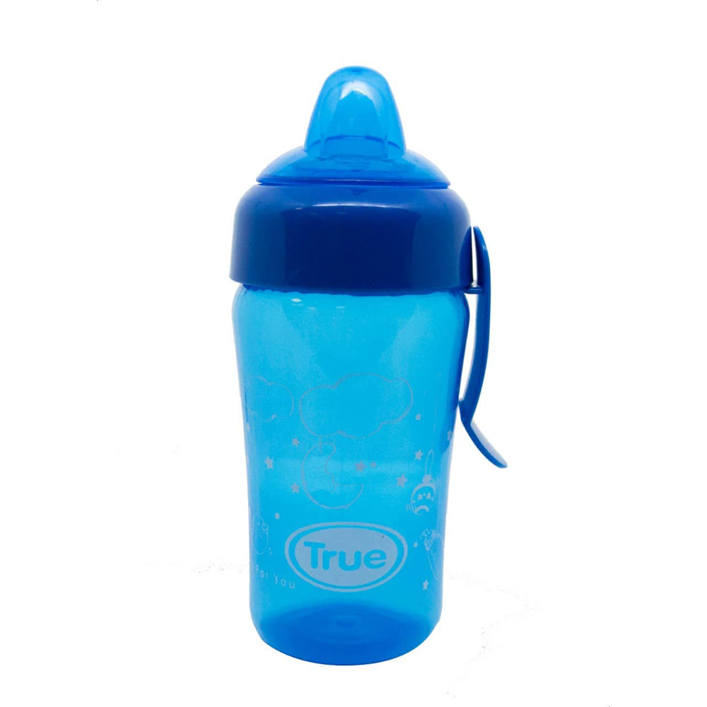 True Gold Silicone Spout Feeding Cup 300ml – Blue - Baby Essentials