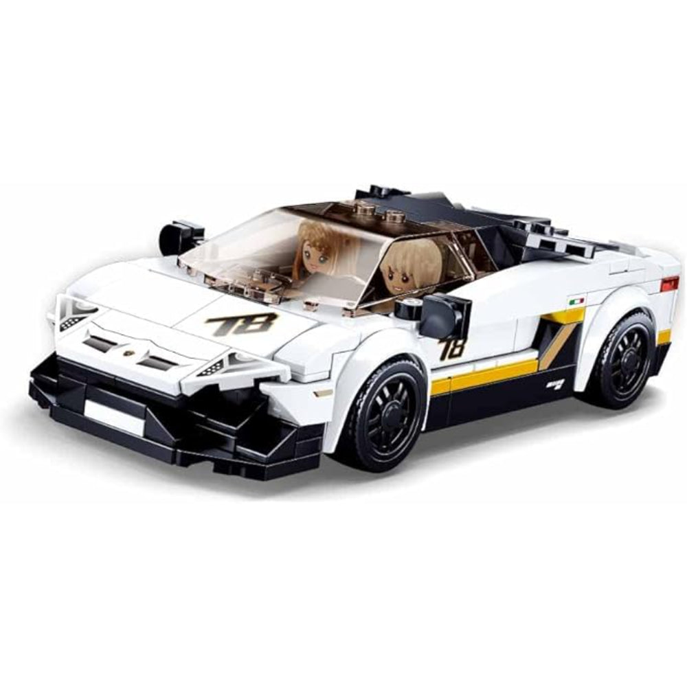 Sluban Model Bricks White Italian Super Car - 276Pcs