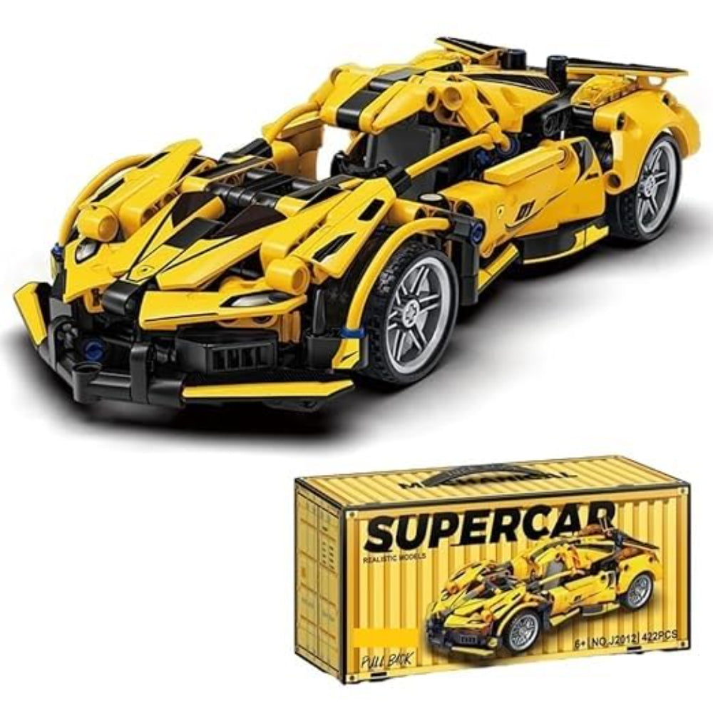 Supercar Realistic Models Sports Car Building Set – Yellow