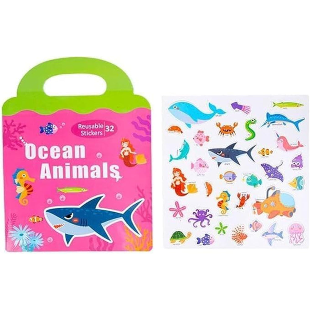 Reusable Magnetic Stickers Book Ocean – 32 Pcs
